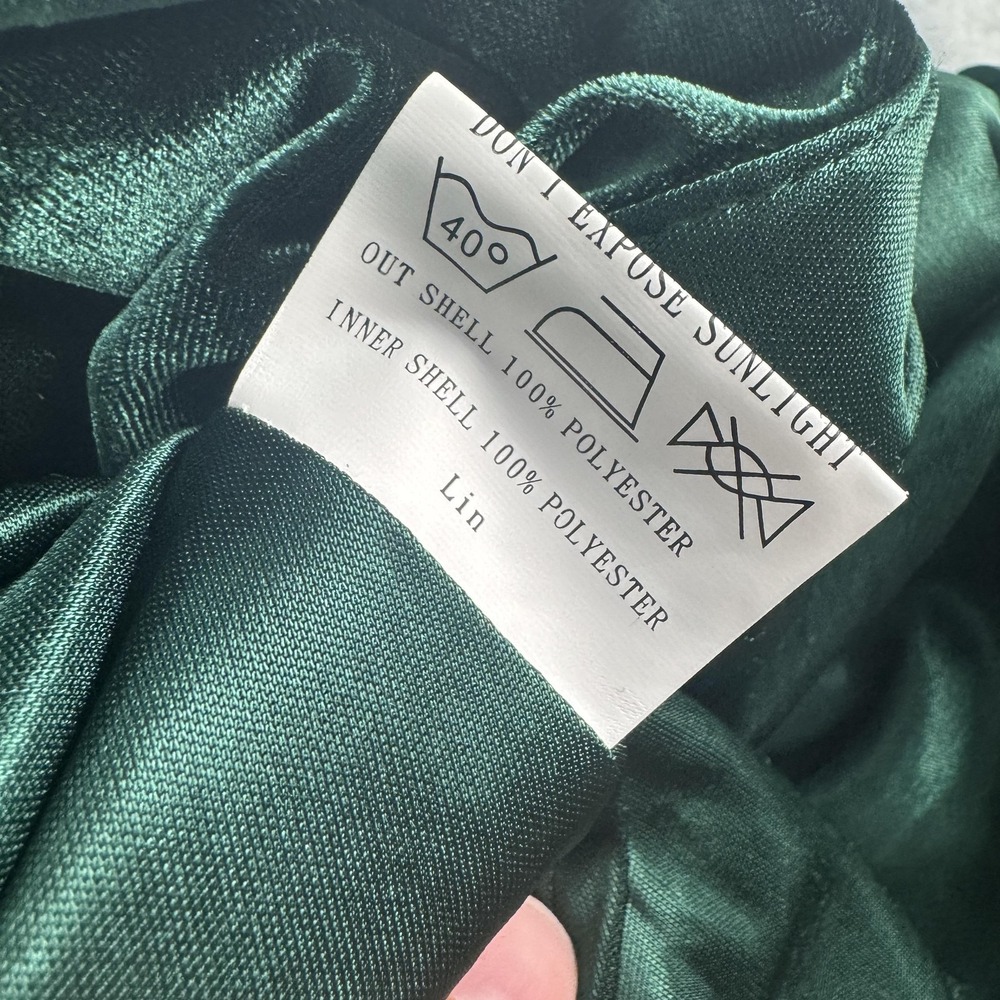 Revelry Dress Womens 10 Green Velvet Maxi Flutter Sleeve Formal Gown Evening - Picture 5 of 7